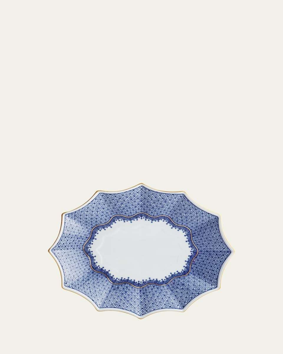 Blue Lace 12-Sided Lobed Large Tray